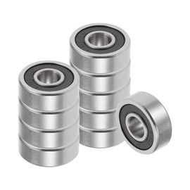 Kozelo 10pcs 605RS Deep Groove Ball Bearings - [5x14x5mm] Carbon Steel Balls for Motors Machine Tool Gearboxes Bearing Use, Double Sealed