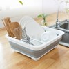 Collapsible Dish Drying Rack Space Saving Foldable Portable Dinnerware Drainer