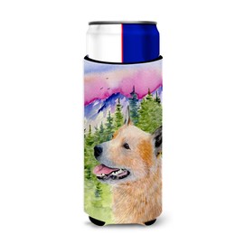 Caroline's Treasures SS8335MUK Australian Cattle Dog Michelob Ultra Koozies for Slim cans, Slim Can, Multicolor