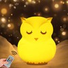WHA&DARREN Large Owl Night Lights Kid Bedside Bedroom Light Nursery