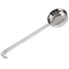 Warmhm Metal Soup Spoon Pizza Sauce Ladle Flat Bottom Sauce