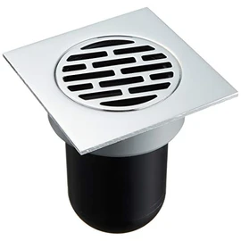 SANEI H511-75X100 Square One Trap for VU and VP Pipes, 3.9 inches (100 mm)