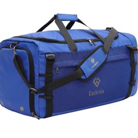 Eackrola Gym Sports Travel Bag OT-SP 65L Rectangular Blue Black New In Bag