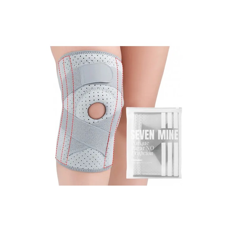 Rodillera Ajustable Con Soporte Lateral Gris #36070497 Gris Unica