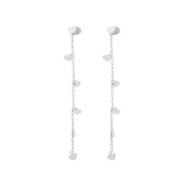 2019 New Anti-allergic Stainless Steel Earrings Tassels with Mini Love Shape Dangle Cute Women Earrings Birthday New Year Gift