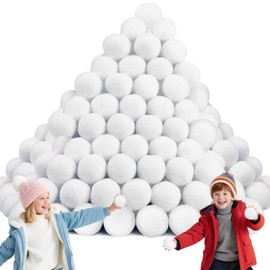 120 PCS Christmas Fake Snow Balls, 2 Inch Soft Snowball White Artificial Snow Toys Balls Bulk for Fights Indoor Outdoor Multiplayer Winter Throwing Game Xmas Decorations Party Present