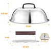 HULISEN Heavy-Duty Burger Press & Melting Dome Set, 8.5 Inch