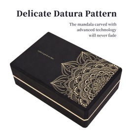 LaiEr Yoga Blocks (Set of 2) 9 x 6 x 3 Inch High Density EVA Foam Brick, Non-Slip Surface Soft and Lightweight for Yoga, Pilates, Meditation in Black