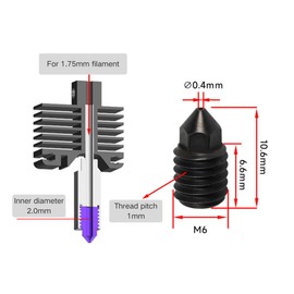 Hardened Steel Nozzle P1S for Bambu P1S Nozzle 0.6, .4mm Nozzle for Bambu, P1P Nozzle .4 for Bambu Lab P1P/P1S/X1/X1C/X1E & Kobra 3 Combo/Adventurer 5M/5M Pro | 0.2/0.4/0.6/0.8mm+2 Silicone Covers