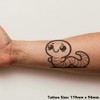 'Cute Worm' Temporary Tattoo - Water Resistant, Skin-Safe, Non-Toxic Transfer