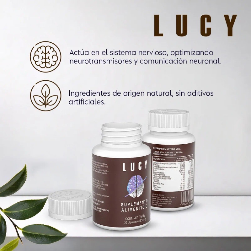 Lucy Suplemento Alimenticio Para El Rendimiento Cerebral