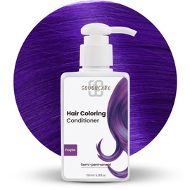 SOVONCARE Hair Color Depositing Conditioner, Purple Semi Permanent Hair Color Conditioner for Colored Hair 5.28 OZ, Hair Dye Conditioner Results in 10 Mins, Haircare Color Cruelty-Free