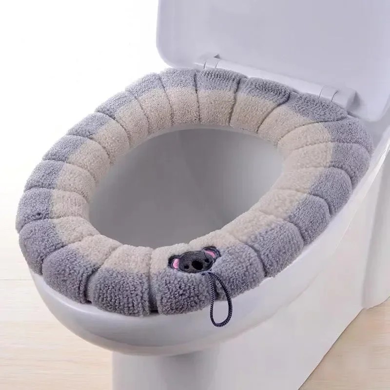 Warm Toilet Seat Cover for Bathroom Comfort – Soft Washable