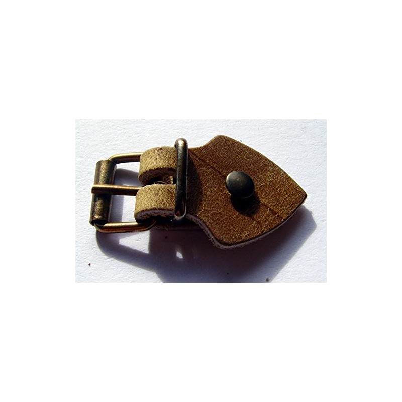 Leather Strap Set with Buckle Brass Rivets 5 Pack for