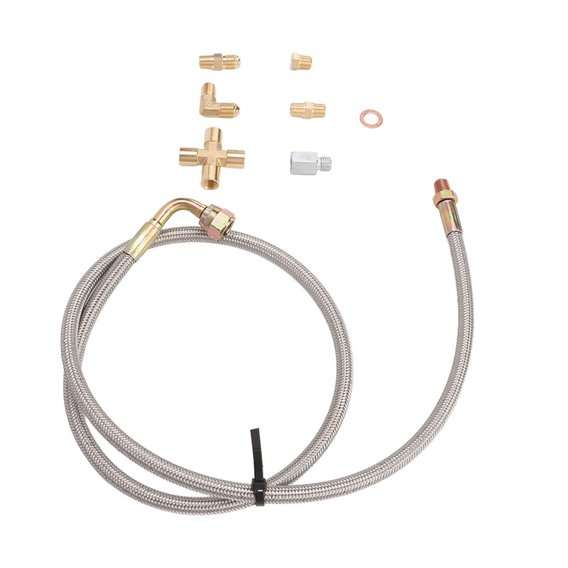Turbo Oil Feed Line Kit 1/8PNT AN4 Fitting Oil Drain
