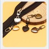 5Pcs Multicolor Heart Shaped Zipper Pull Replacement Metal Zipper Backpack