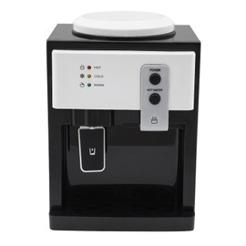 500W Desktop Electric Water Cooler Dispenser,Top Loading Hot and Cold Water Dispenser with 3 Temperature Settings Boiling Water, Normal Water,Ice Water for Home Office Use( Black,10.63*9.45*14.17in)