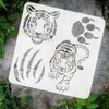 FINGERINSPIRE Tiger Stencil for Painting, 30 x 30 cm, Plastic