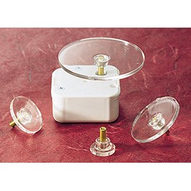Creative Hobbies 3/4 Inch Round Clear Plastic Turntable for Wind Up Music Boxes, Pack of 24