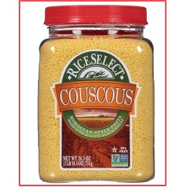 RiceSelect Couscous, Moroccan-Style Non-GMO & Vegan Couscous Pasta, 26.5 oz Jar