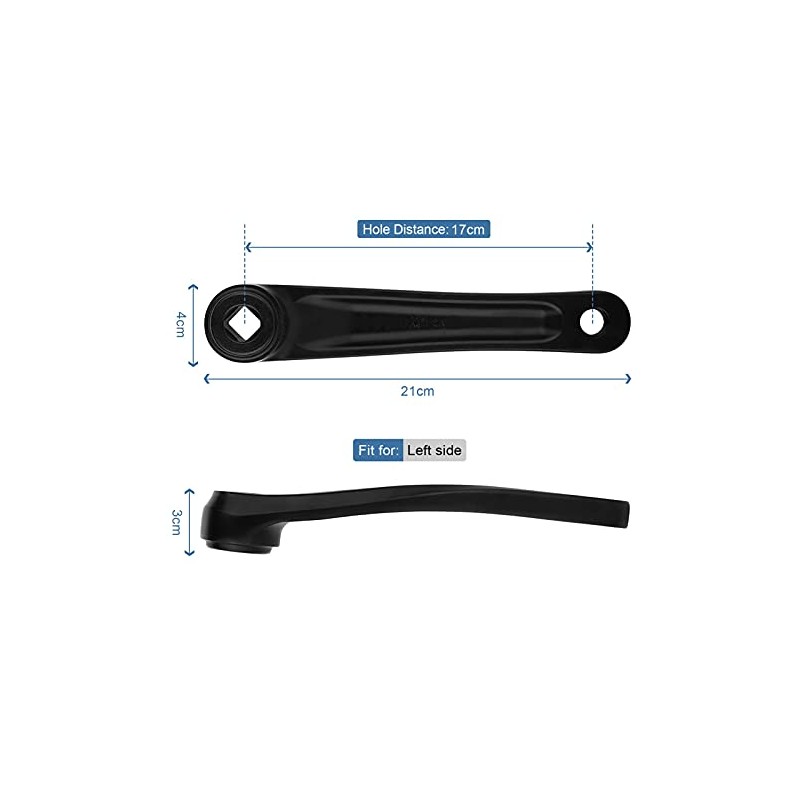 Bicycle Crank Arm, Aluminium Alloy Crank Arm Left 170 mm,