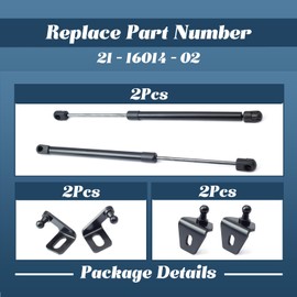 Esttlamer 21-16014-02 Front Hood Lift Supports Shock Strut Replacement for Chevy for Colorado for GMC for Canyon 2023 2024 2025, 2 PCS Black No Drilling Required
