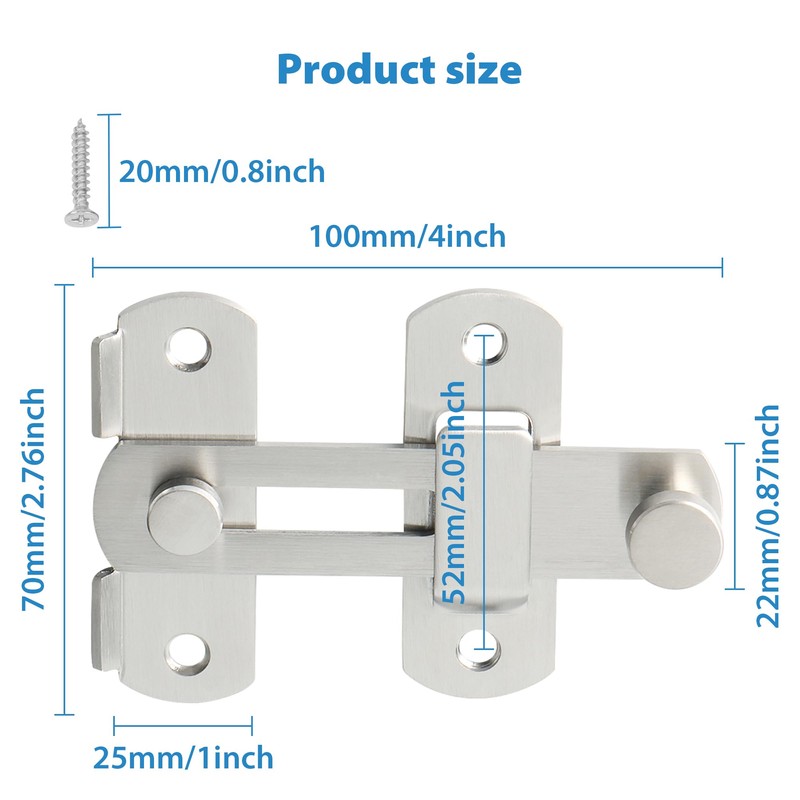 Alise 4 inch Flip Latch Gate Latches, Safety Door Lock