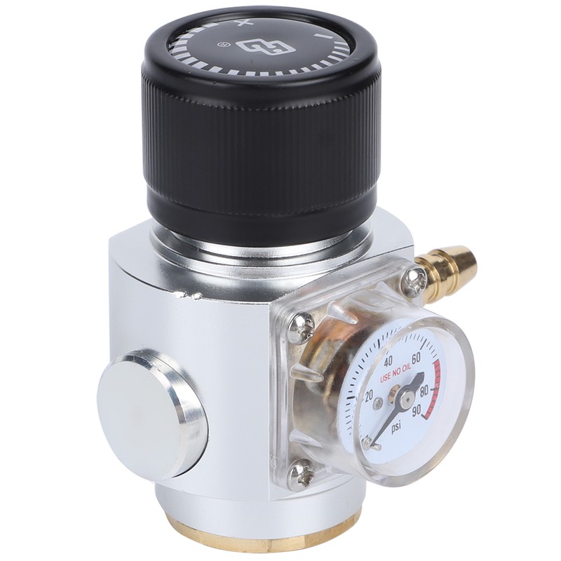 CO2 Mini Gas Regulator 0-90PSI Pressure Gauge with 5/16in Gas