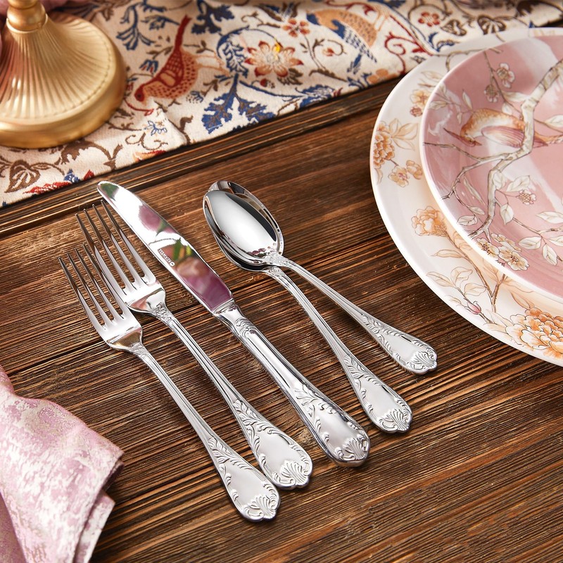 KEAWELL Premium  Regalia 20-Piece 18/10  Stainless Steel Flatware Set –