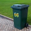 Pack of 3 Sunflower Wheelie Bin Stickers Numbers - 1