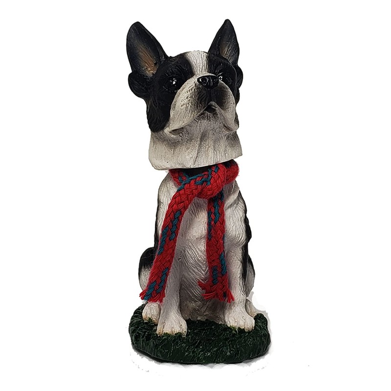Animal Den Boston Terrier Dog Bobblehead Figure Statue Gift for