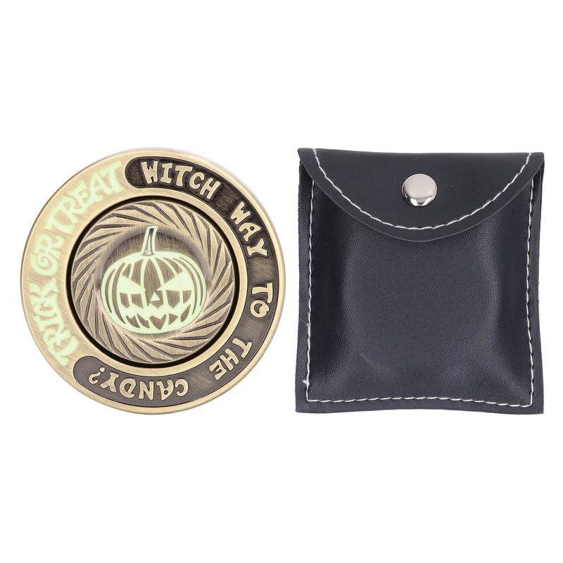 Slider Haptic Coin Anti Stress Luminous Pumpkin Pattern Exquisite Magnetic