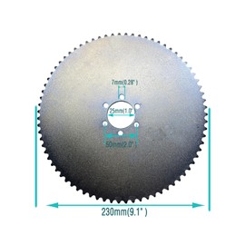 QYMOTO OEM CT100U 35 Chain Sprocket 75 Tooth Rear Sprocket for Coleman CT100U mini Bike (6 Holes) Thick Heavy Duty