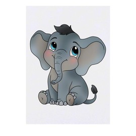 'Cute Baby Elephant' Temporary Tattoo - Water Resistant, Skin-Safe, Non-Toxic Transfer (TO00081087)