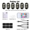 6PCS Wireless LED Lights with Remote Control, Upgraded 4LEDs 8