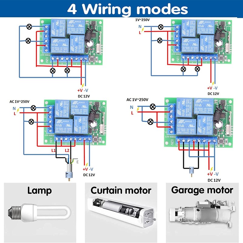 DieseRC DC 12V Wireless Relay Remote Control Switch 433MHz RF