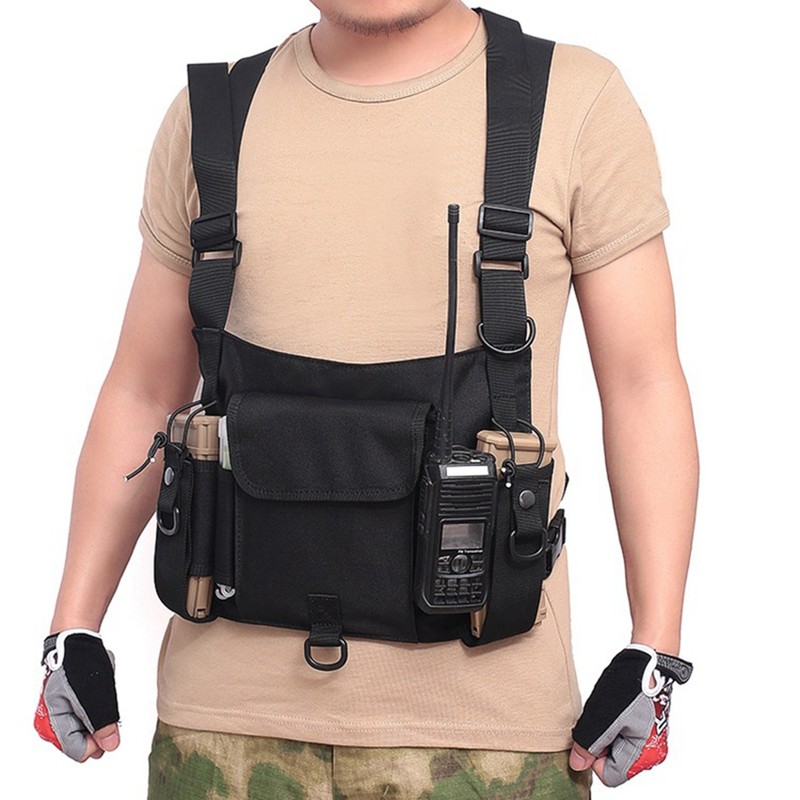 Multifunction Tool Combination Vest Backpack Reflective Strip Two Way Radio