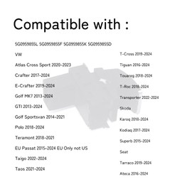 RuiWen VWWS029 Power Window Switch Passenger 5G0959855L Compatible with VW Atlas Cross Sport Golf SportWagen Atlas Golf Jetta e-Golf Golf R GTI Golf Alltrack Taos