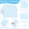 Moinchore Blue and White Gingham Paper Placemats Disposable Blue Checkered