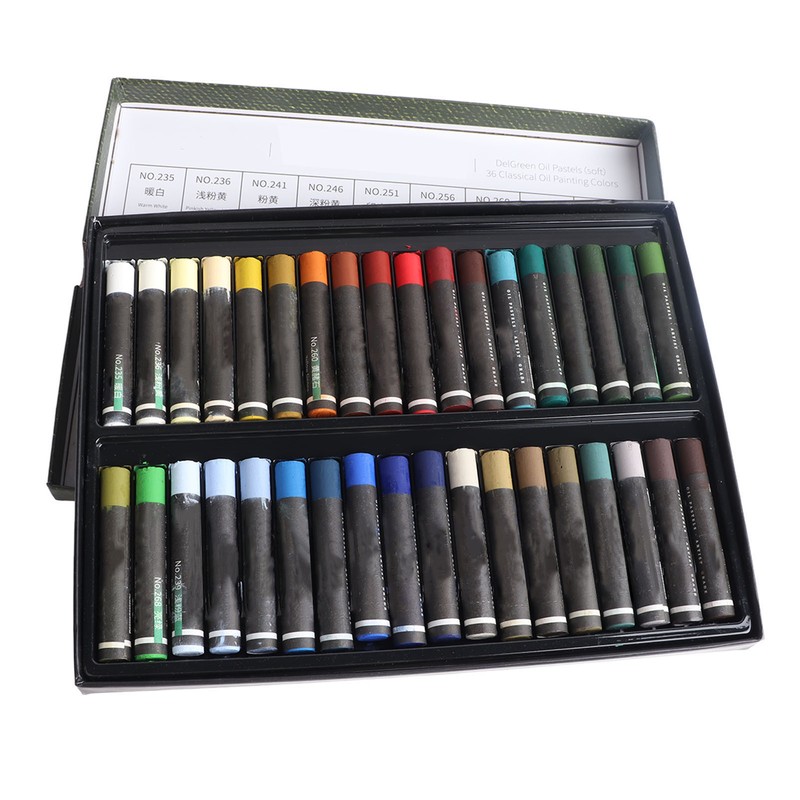 Oil Pastel Set Professional 36 Colors High Pigment Vibrant Soft