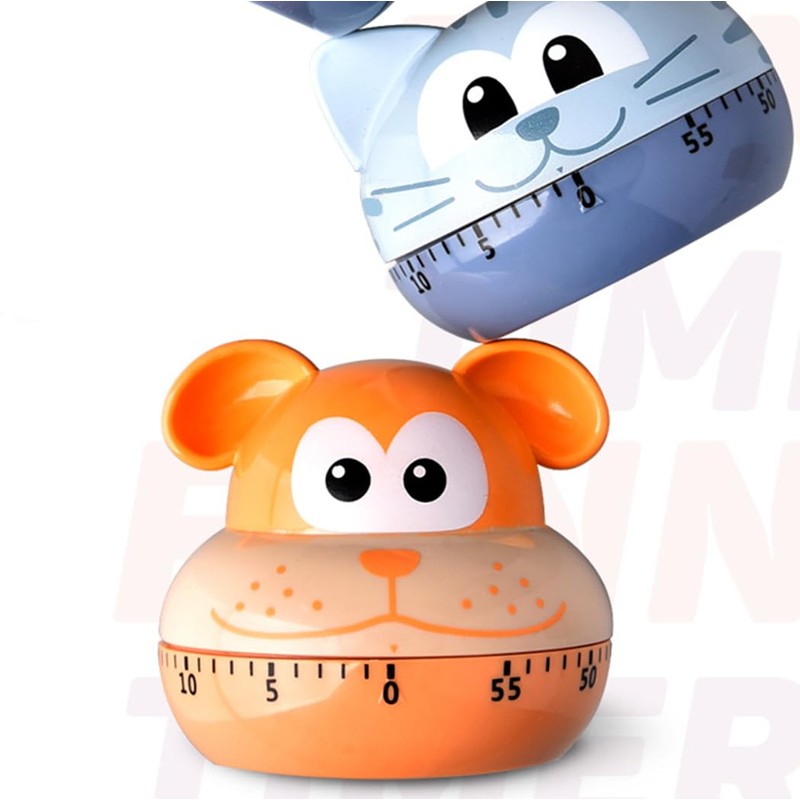 Ranvi Animal Timer Mechanical Cooking Timer, Cartoon Kitchen Timing Tool