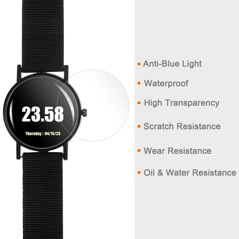 HARFINGTON 5pcs Watch Glass Screen Protectors 48mm Anti-Blue Light TPU
