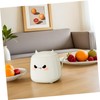 Sosoport Cute Mini Desktop Trash Can with Lid Adorable Wastebasket