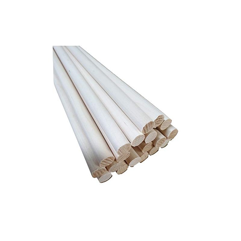 Trustleaf 6mm x 30cm Birch Hardwood Wooden Dowels/Craft Sticks (20