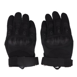 Military Gloves Full Finger Touch Screen Hard Knuckle Prevent Slip Men Outdoor Sports Gloves for Cycling Training Cloth Shell All Black XL