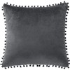 PiccoCasa Velvet Pillow Covers, 1PCS Pom Pom Christmas Throw Pillow