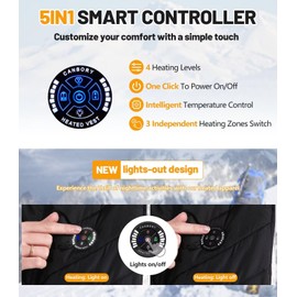 CANBORY Womens Heated Vest, Smart Electric Lightweight Heated Jacket, Battery Pack Included