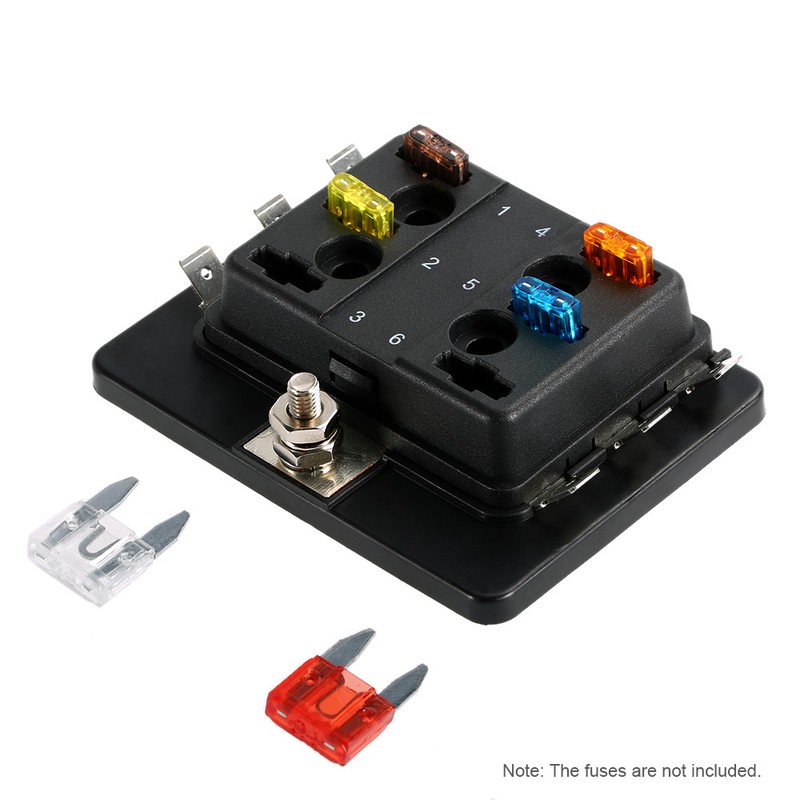 6 Way Mini Blade Fuse Box Holder APM ATM 5A