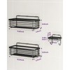 ODesign Shower Caddy 3 Pack SUS304 Stainless Steel-No Drilling-Shower Bathroom