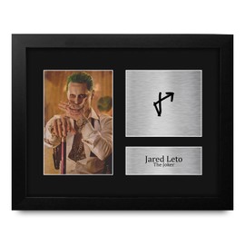 HWC Trading Jared Leto Suicide Squad The Joker Framed Gifts Printed Signed Autograph Picture for Movie Memorabilia Fans - US Letter Size